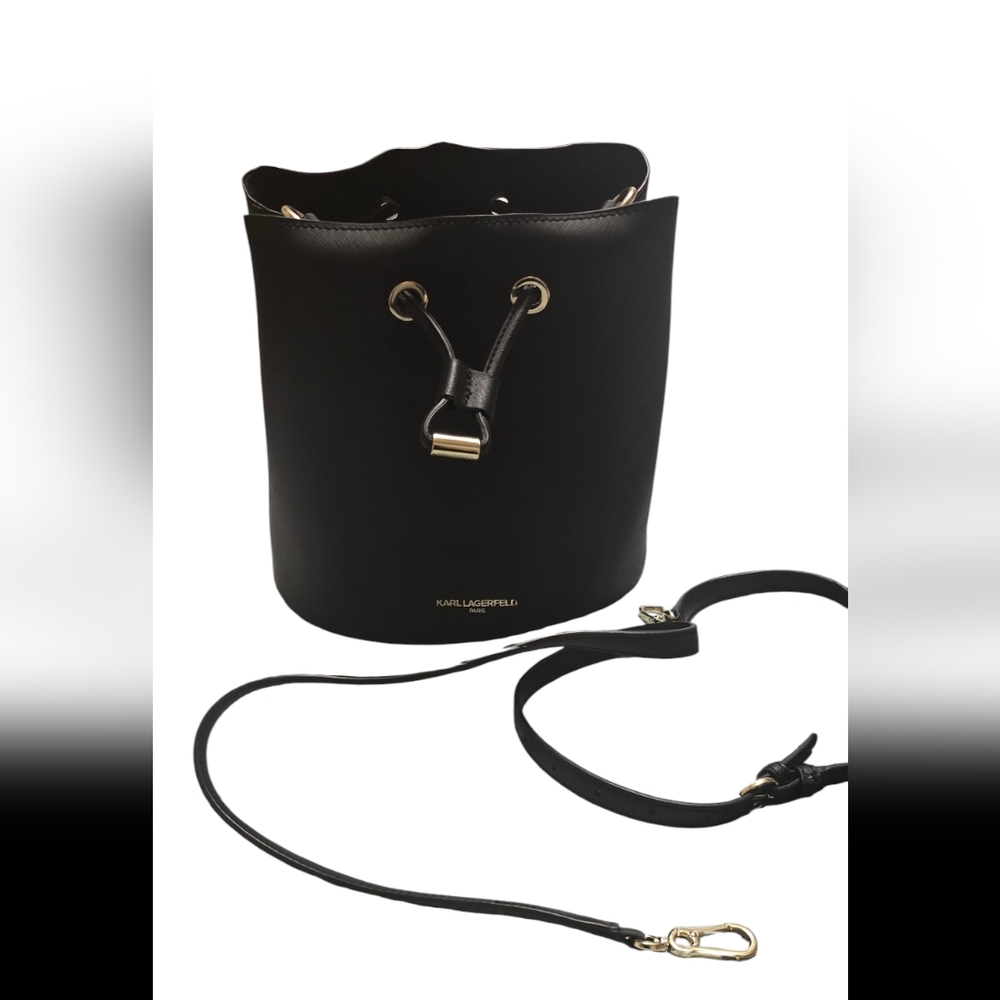 Karl Lagerfeld Black Bag with Gold Logo